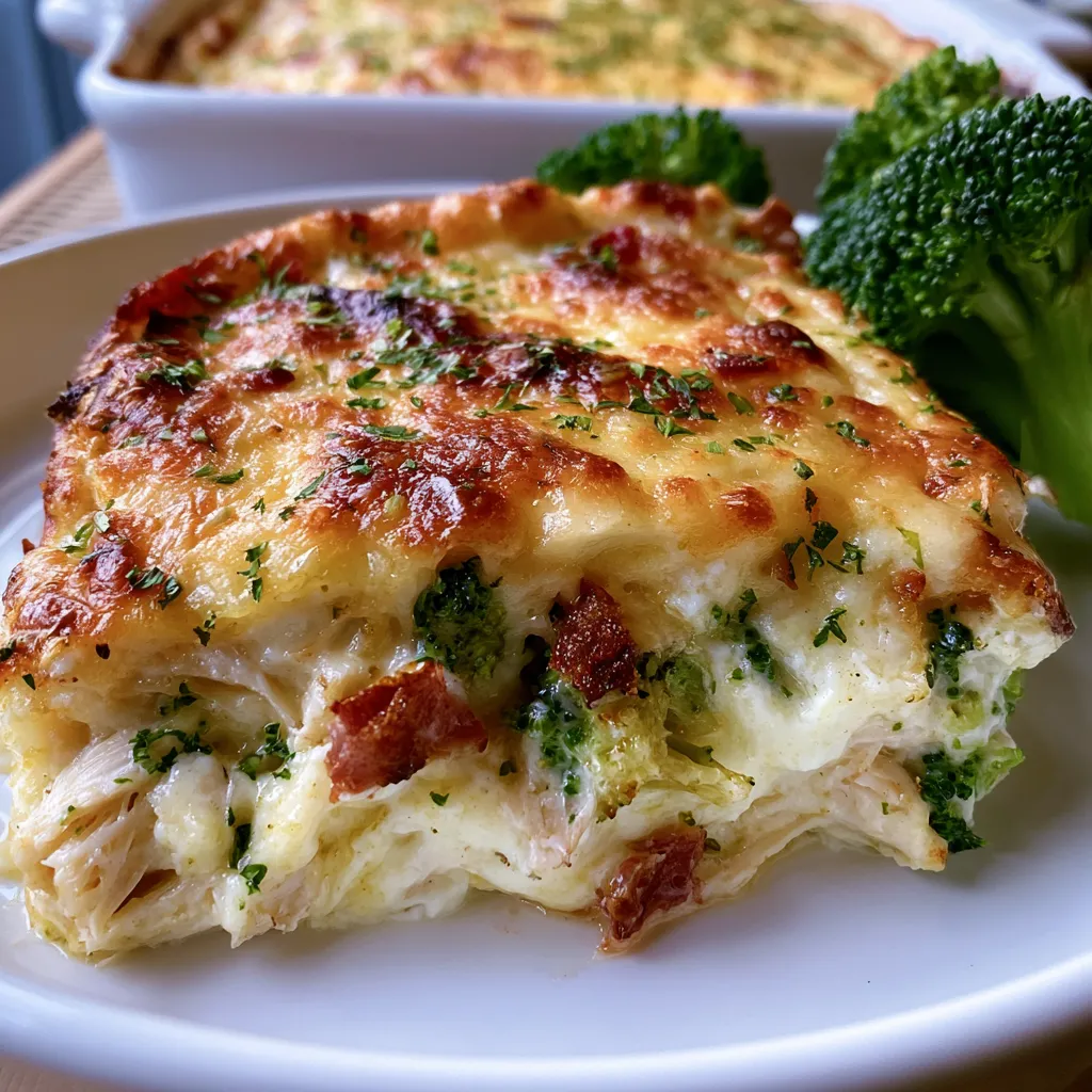 Keto Chicken Alfredo Casserole