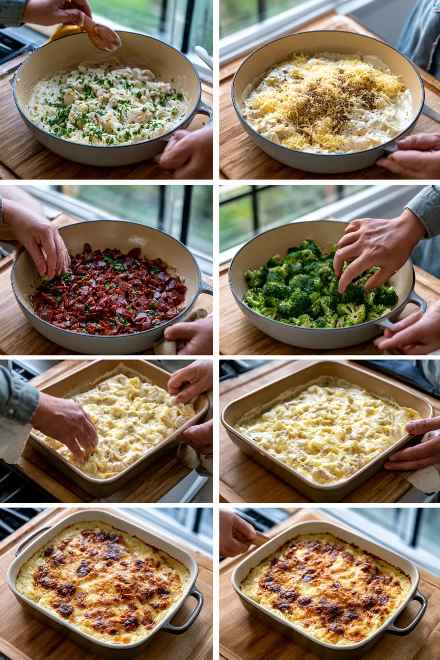 Keto Chicken Alfredo Casserole