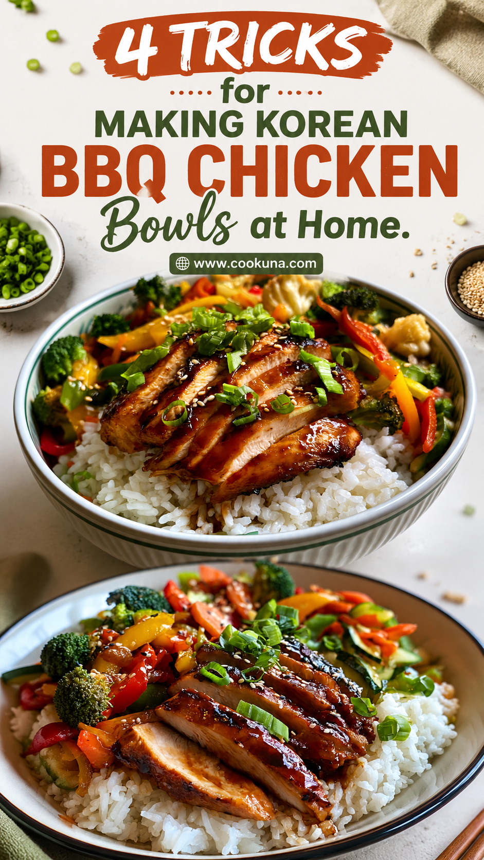 Korean BBQ Chicken Bowls