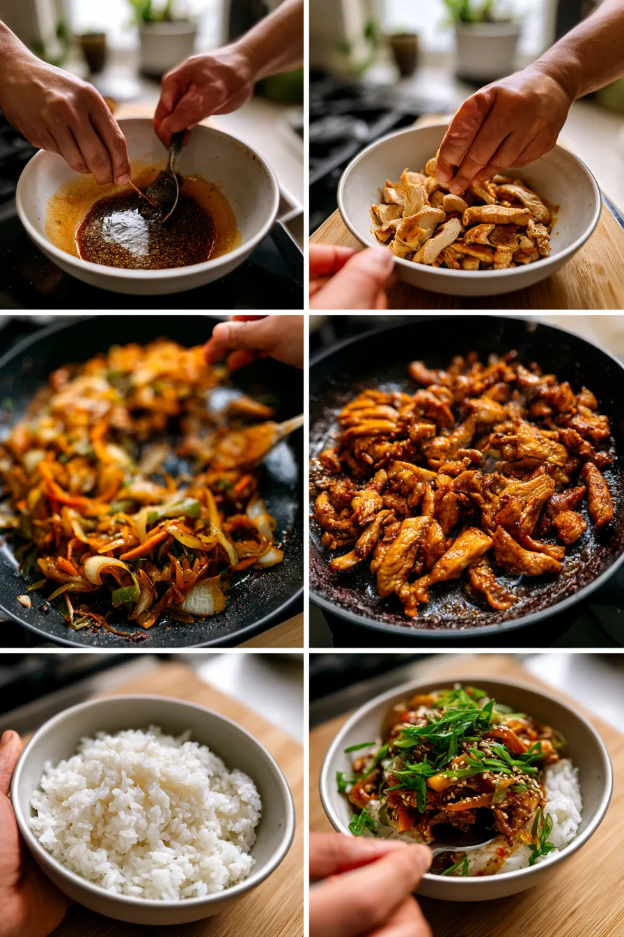Korean BBQ Chicken Bowls