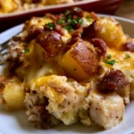 Loaded chicken and potato casserole