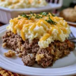 Meatloaf with Mashed Potatoes and Cheese