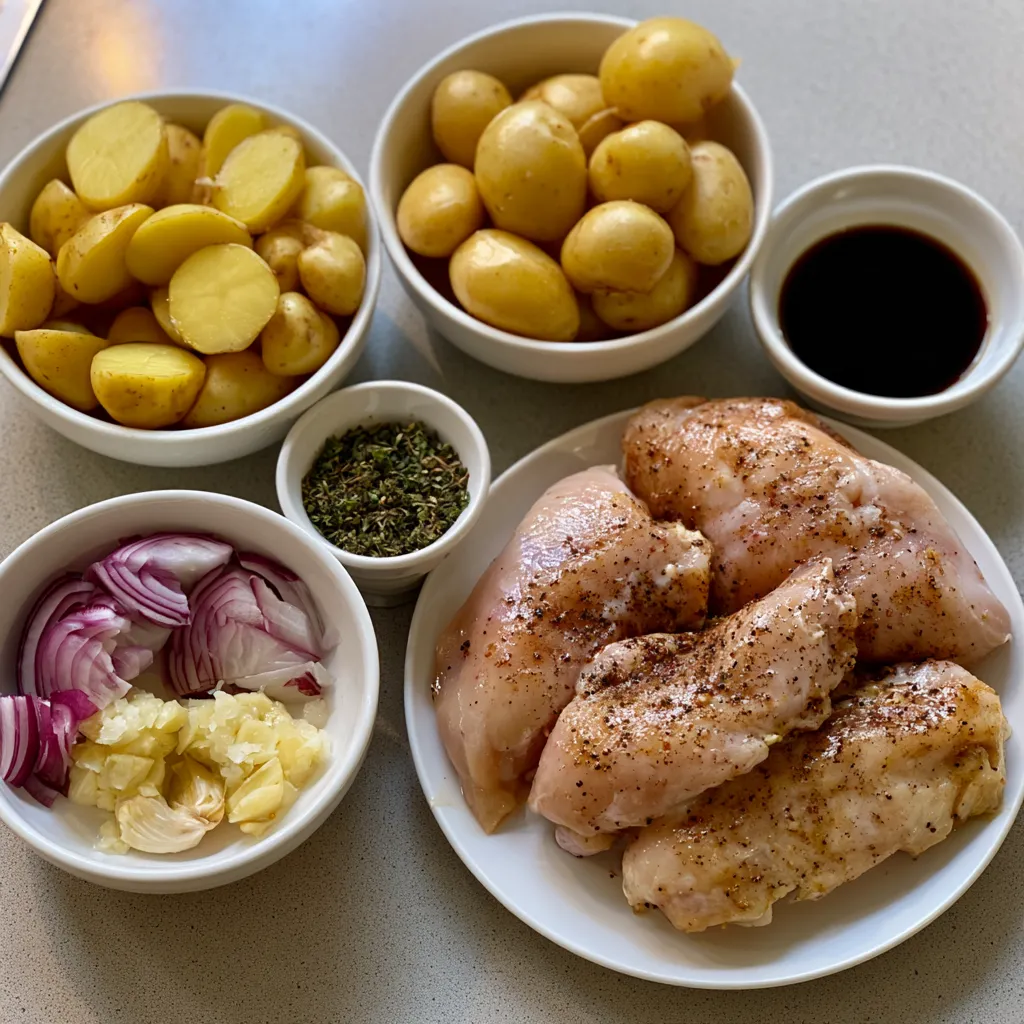 One-Pan Lemon Balsamic Chicken & Potatoes