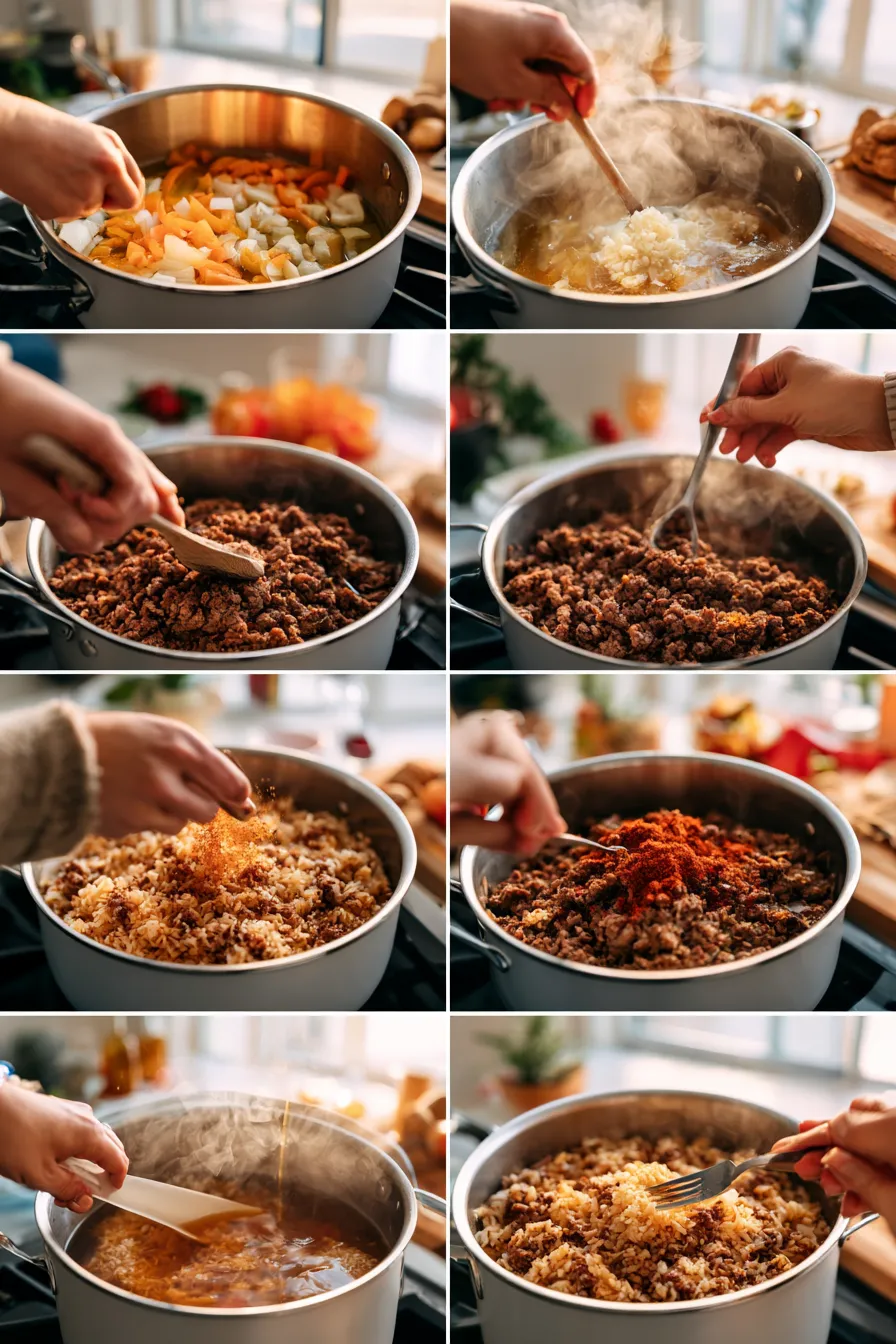 One Pot Beef and Rice