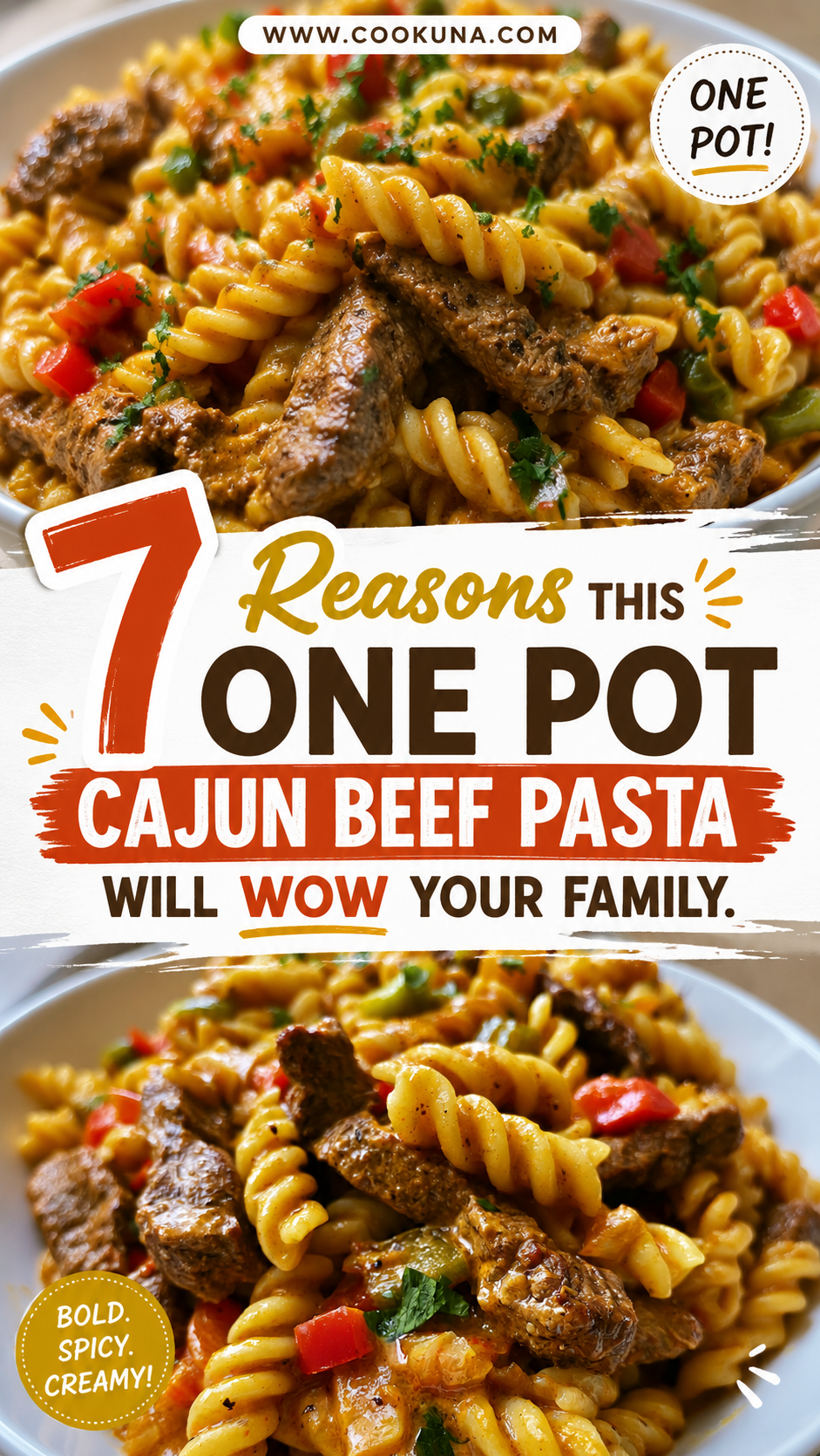One Pot Cajun Beef Pasta