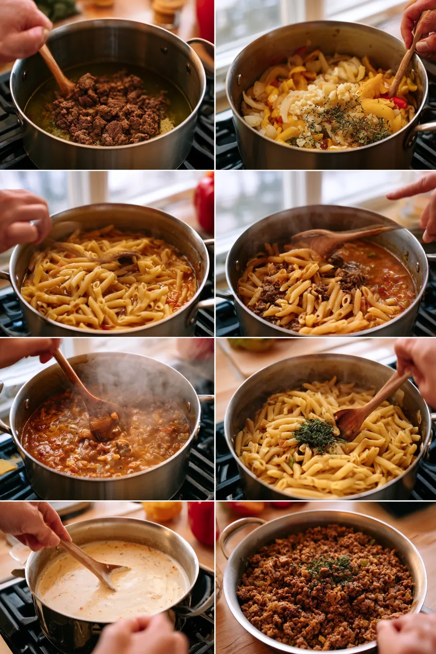 One Pot Cajun Beef Pasta