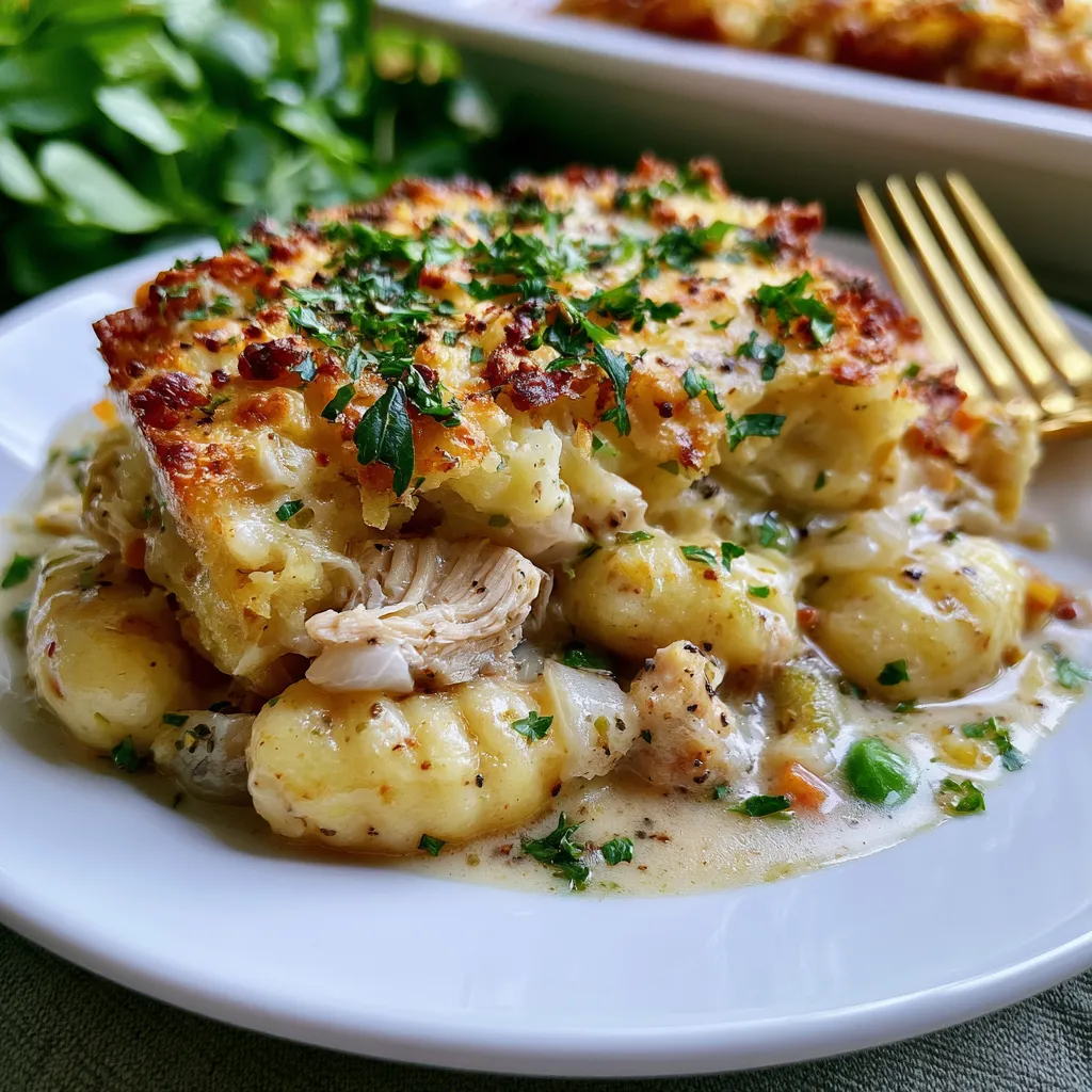 One Pot Gnocchi Chicken Pot Pie