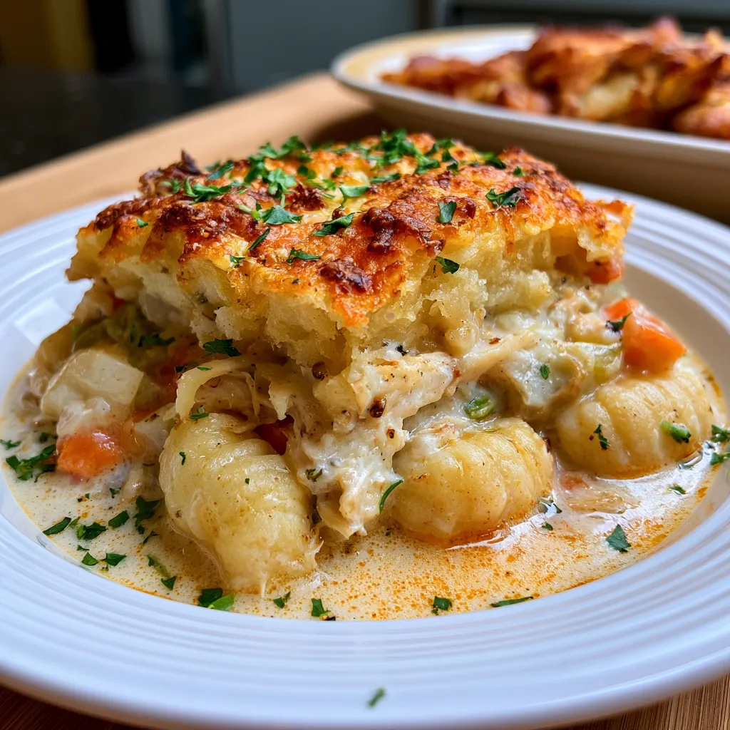 One Pot Gnocchi Chicken Pot Pie