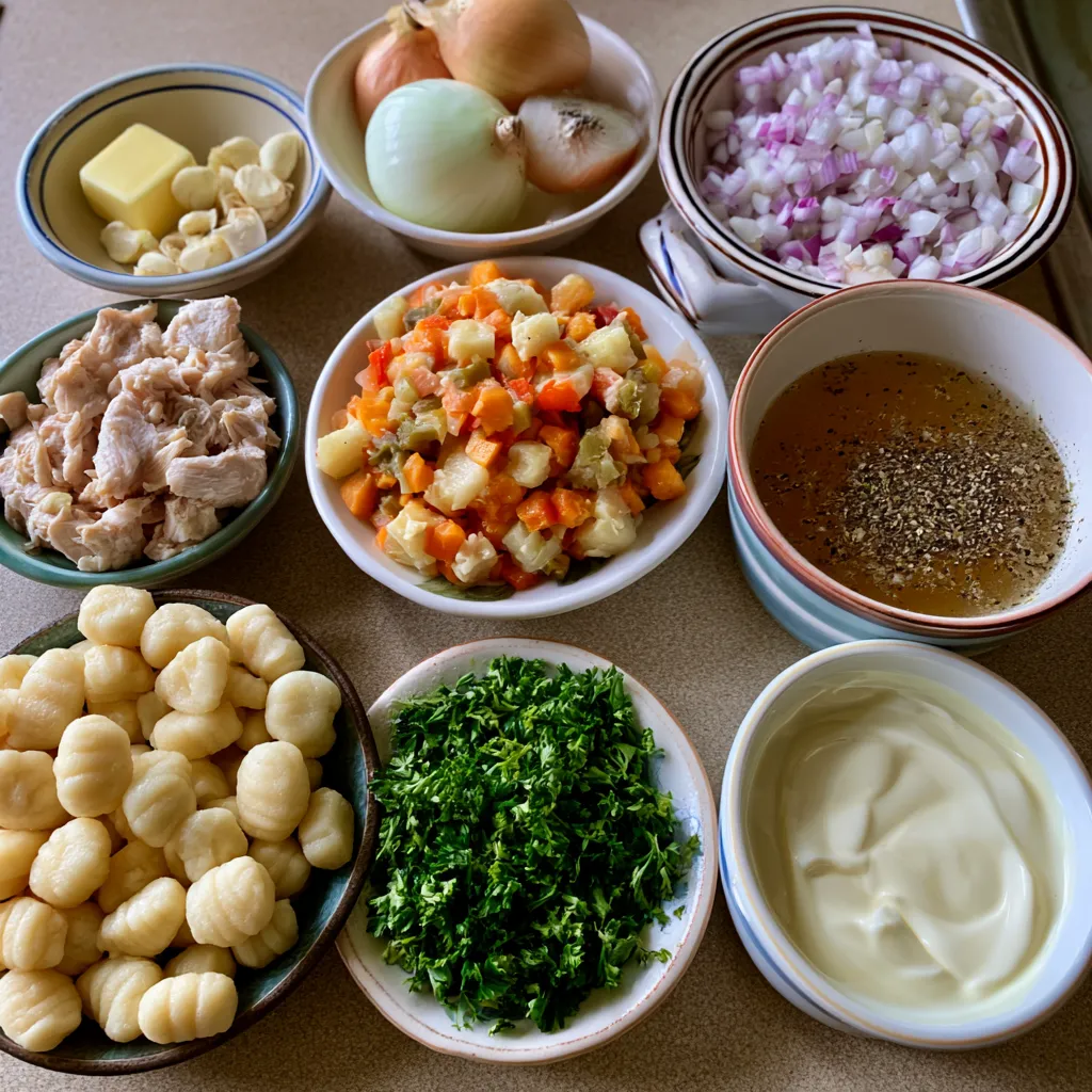 One Pot Gnocchi Chicken Pot Pie