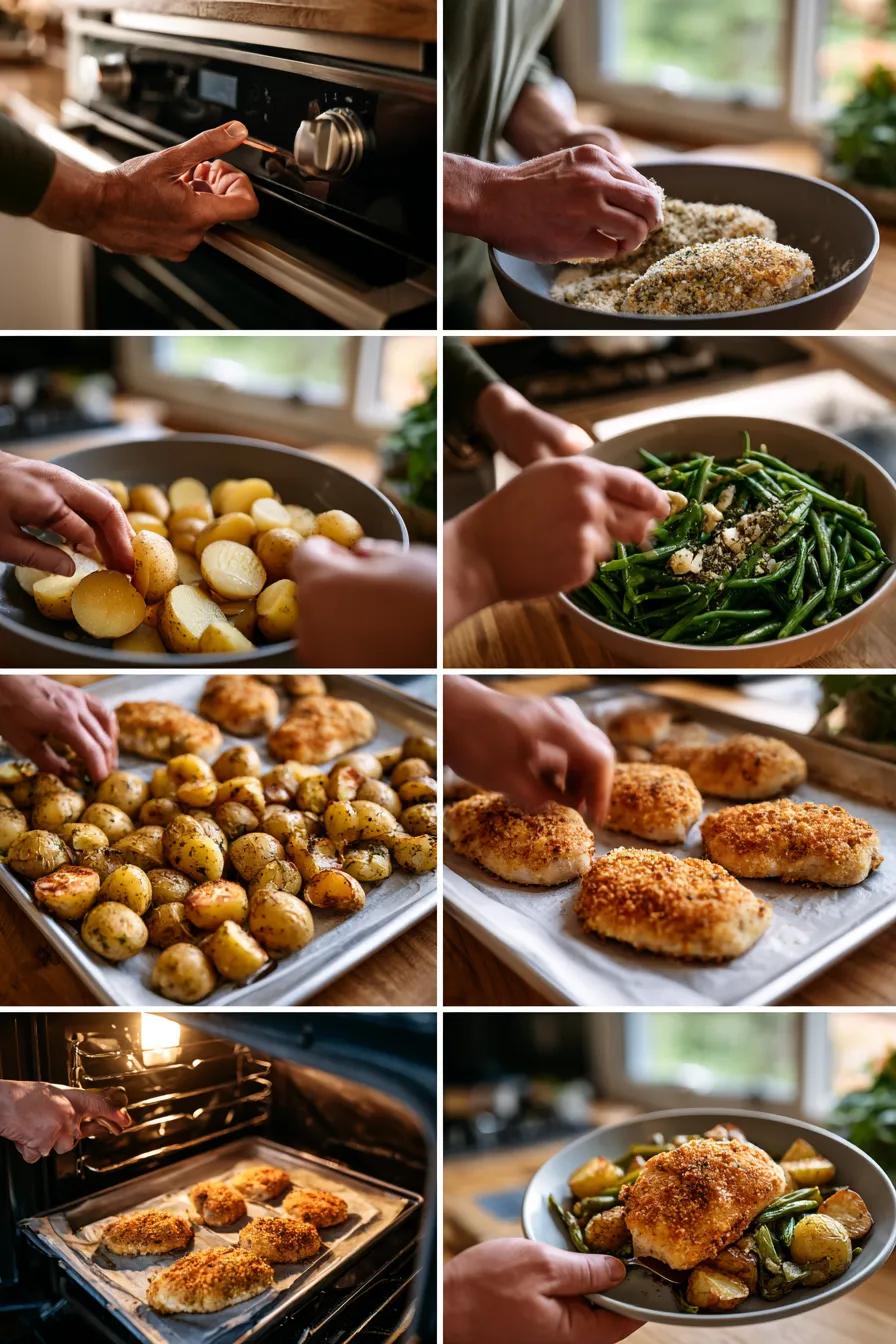 Parmesan Crusted Chicken Sheet Pan Dinner