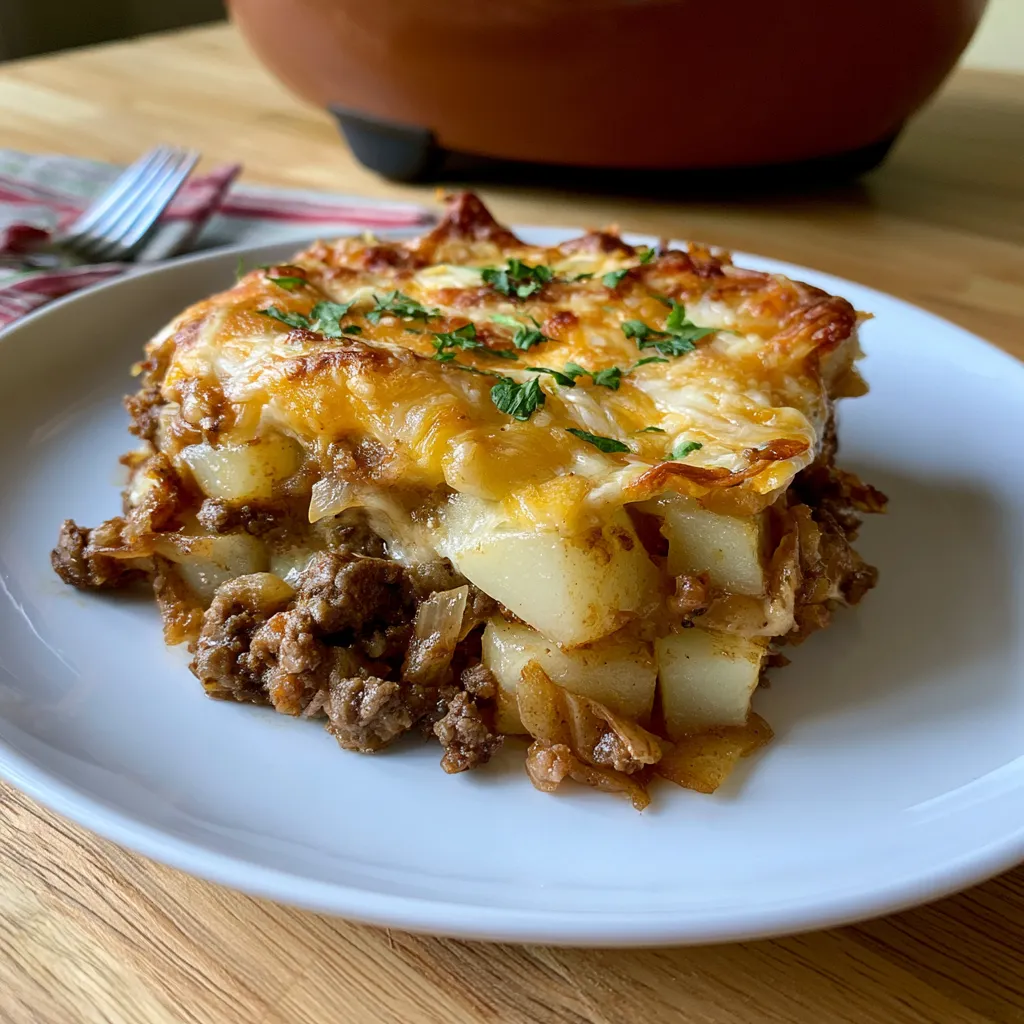 Slow Cooker Cowboy Potato Casserole