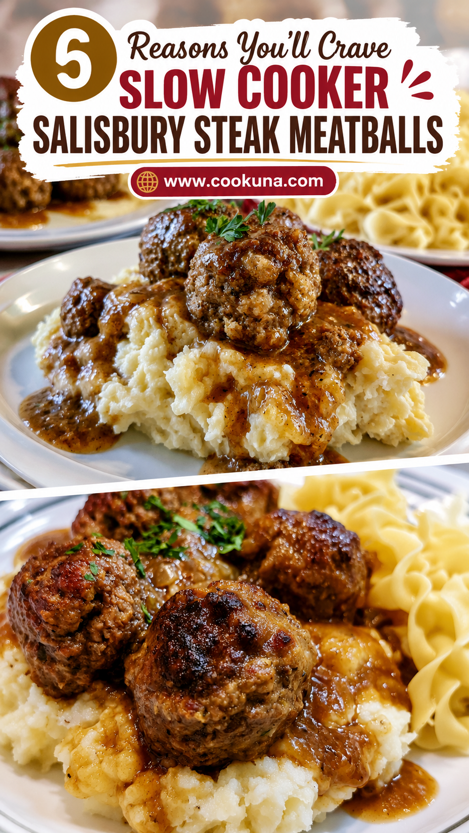 Slow Cooker Salisbury Steak Meatballs