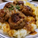 Slow Cooker Salisbury Steak Meatballs