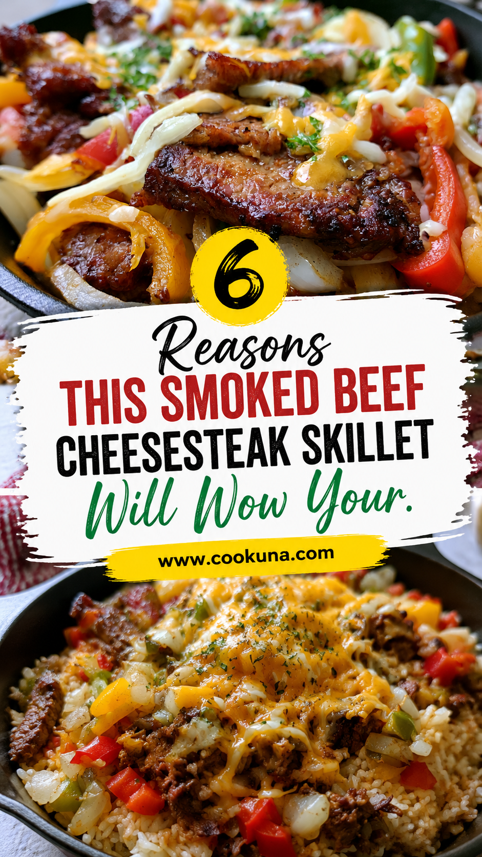 Smoked Beef Cheesesteak Skillet