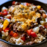 Smoked Beef Cheesesteak Skillet