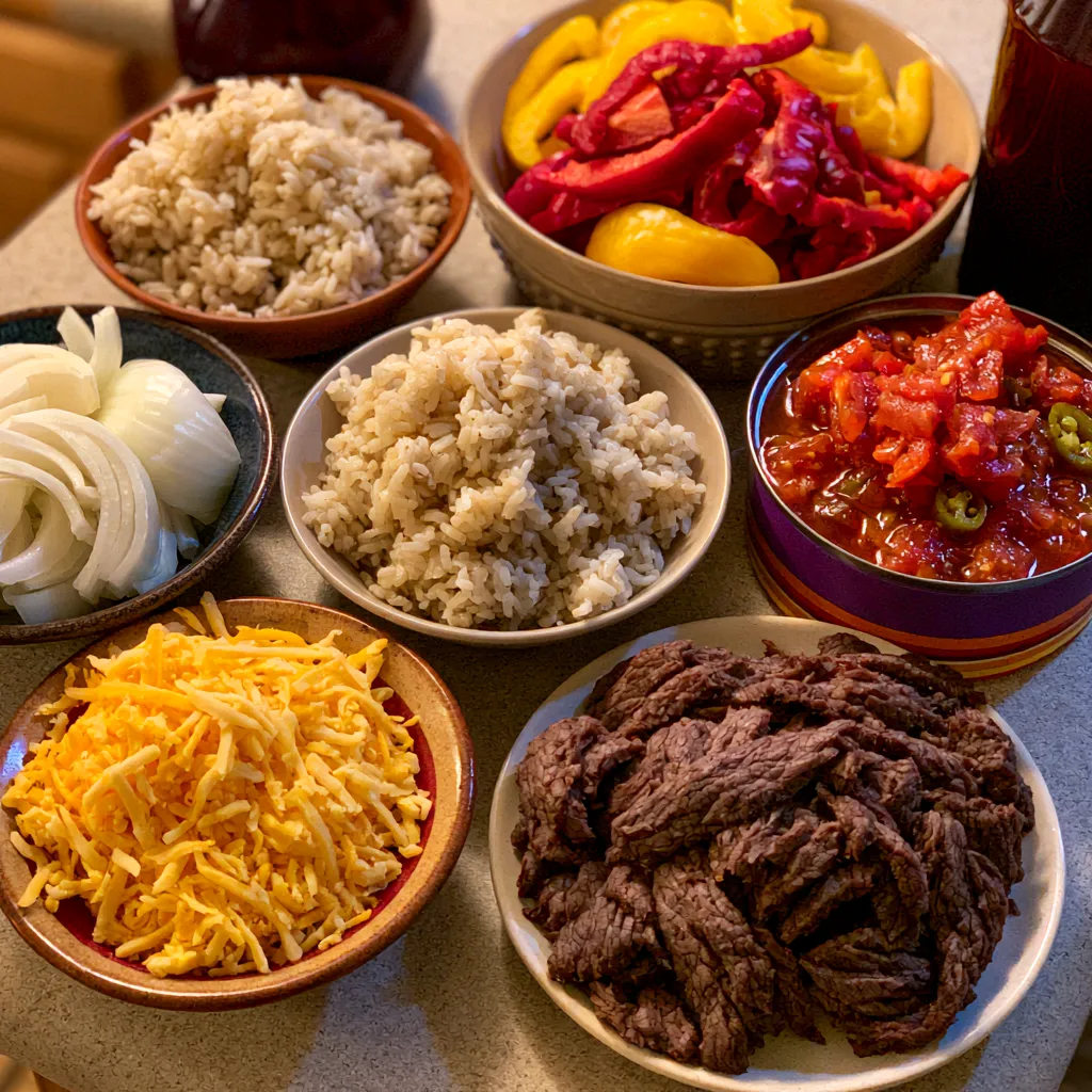 Smoked Beef Fajita Casserole