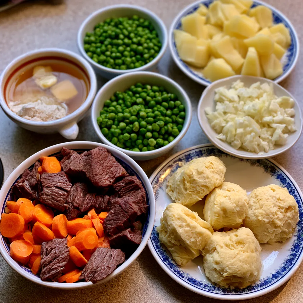 Smoked Beef Pot Pie with Biscuits