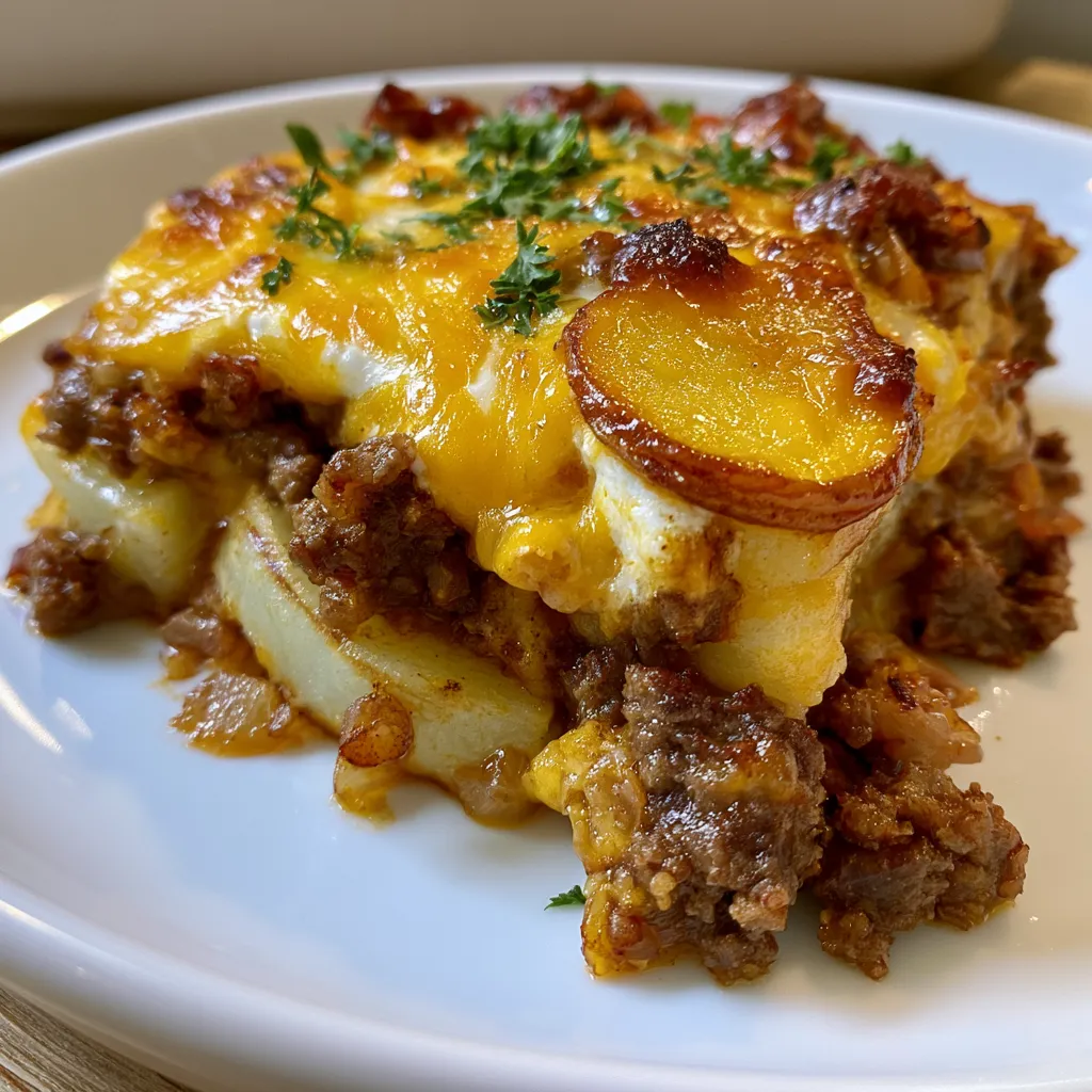 Smoked Beef Potato Casserole