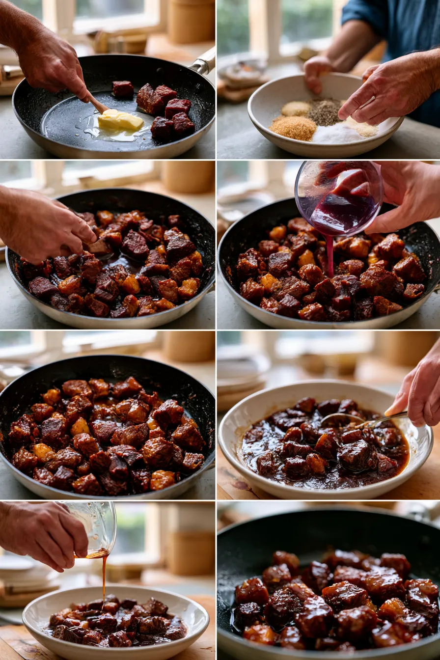 Smoked Beef and Grape Juice Glaze