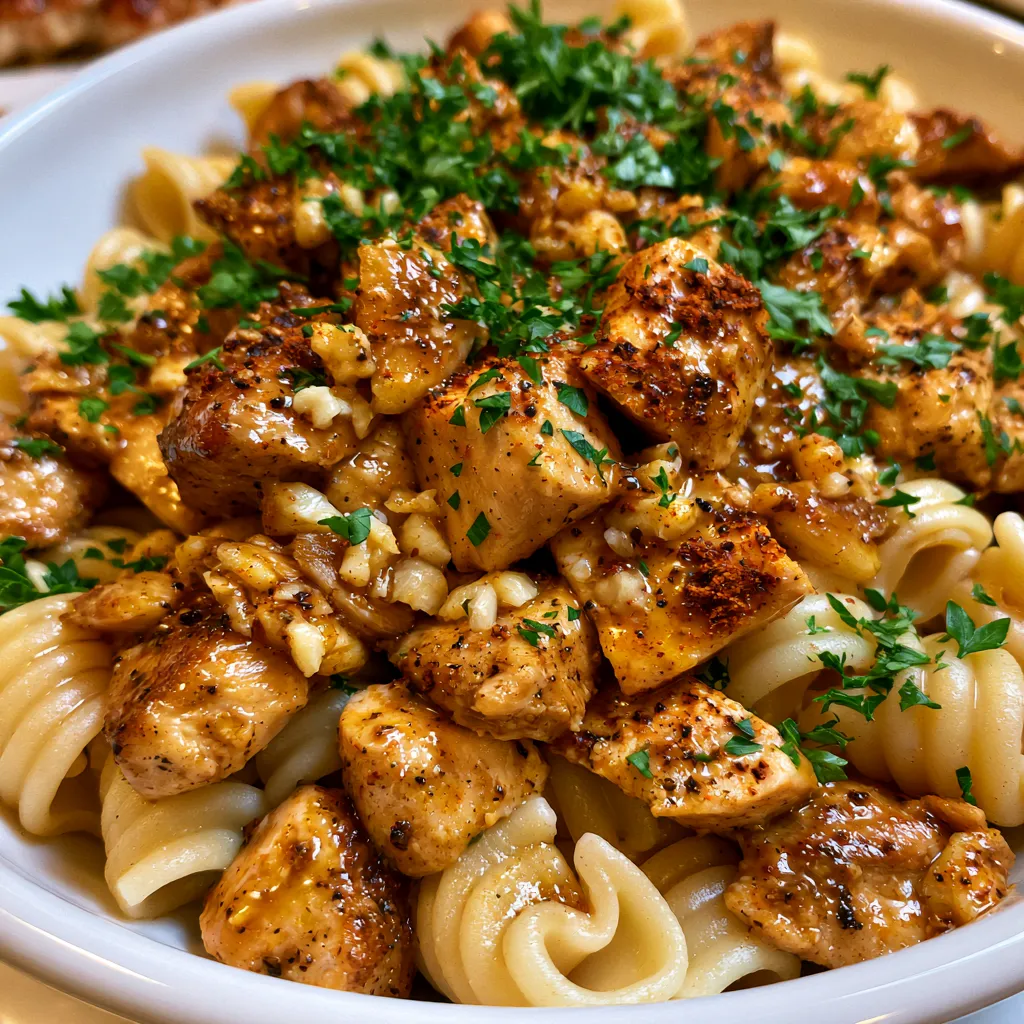 Sticky Smoky Garlic Butter Chicken Pasta