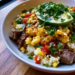 Street Corn Beef Rice Bowl
