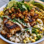 Street Corn Chicken Rice Bowl