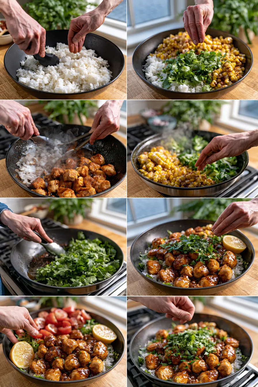 Street Corn Chicken Rice Bowl