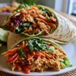 Thai Peanut Chicken Wraps