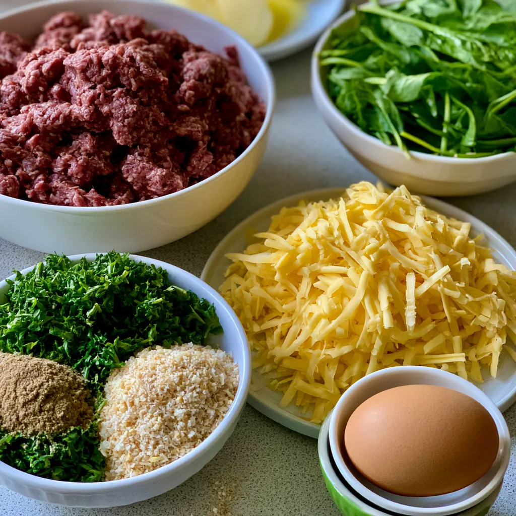 White Cheddar & Spinach Beef Burgers