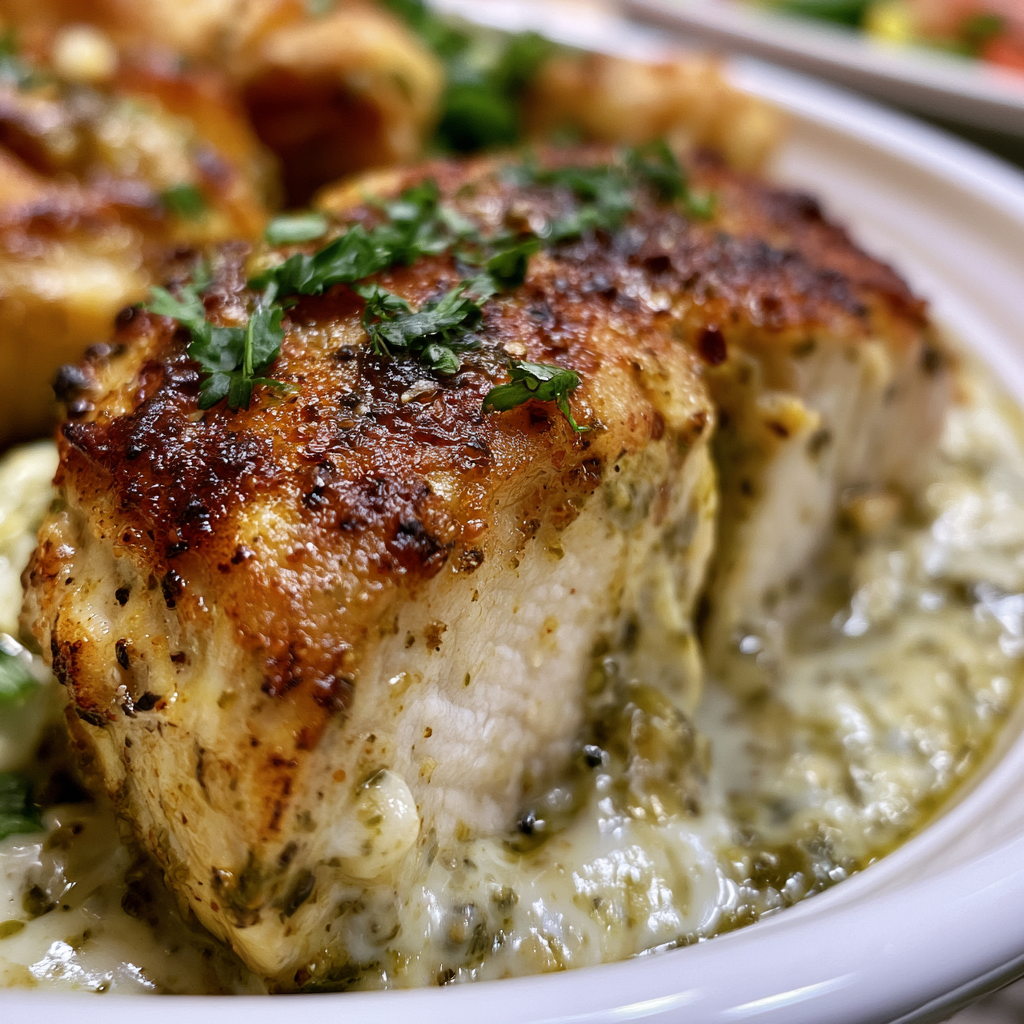 creamy pesto chicken