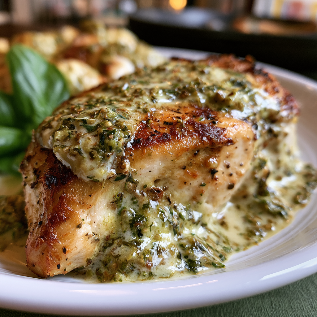 creamy pesto chicken