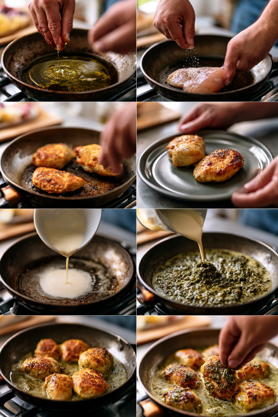 creamy pesto chicken