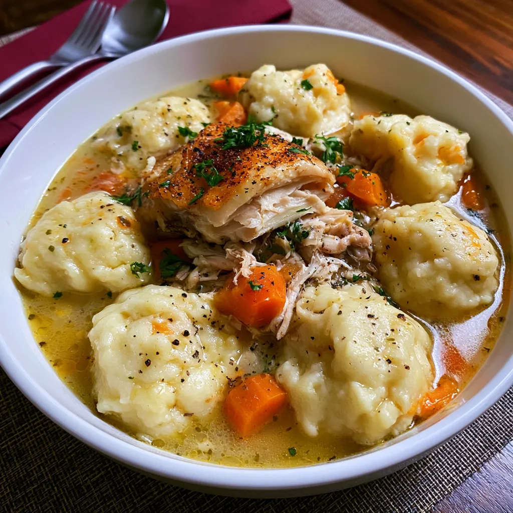 homemade chicken and dumplings