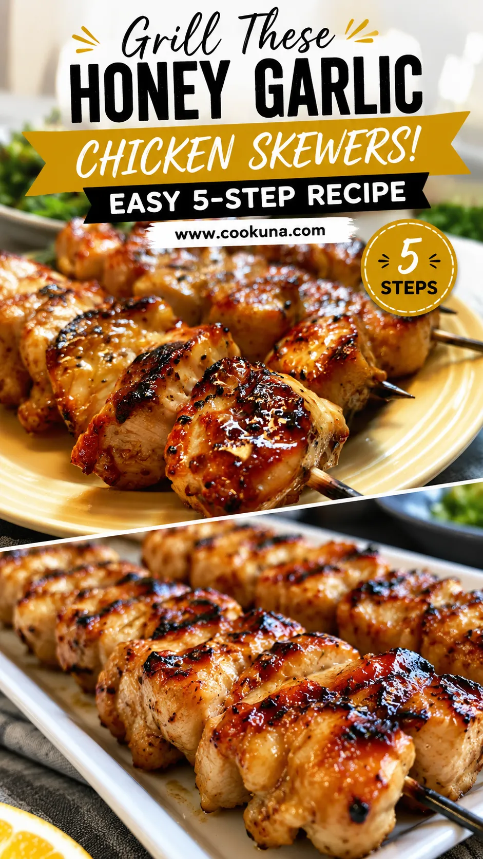 honey garlic chicken skewers