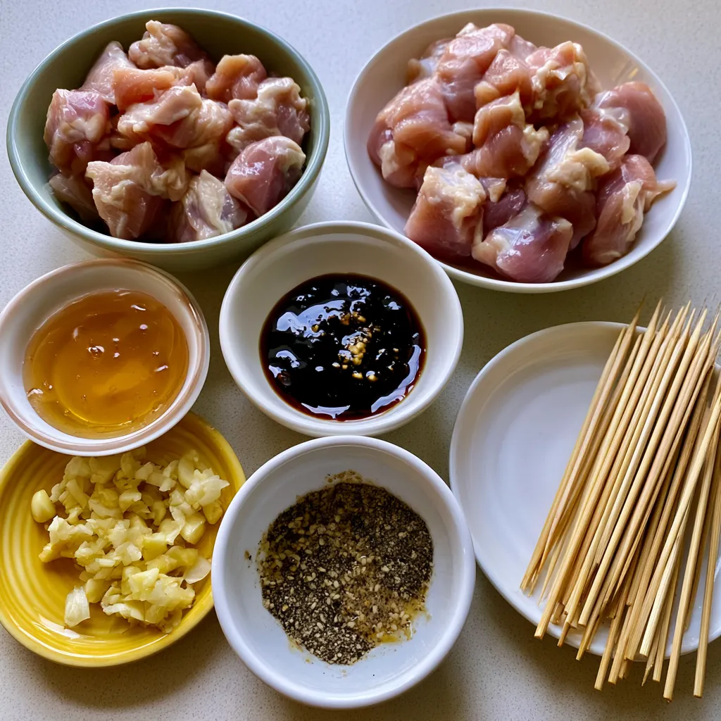 honey garlic chicken skewers