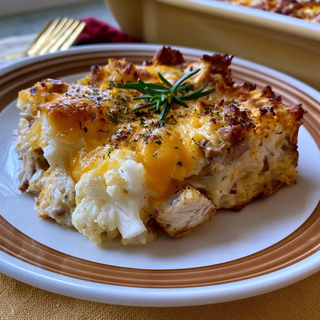 keto chicken bacon ranch casserole