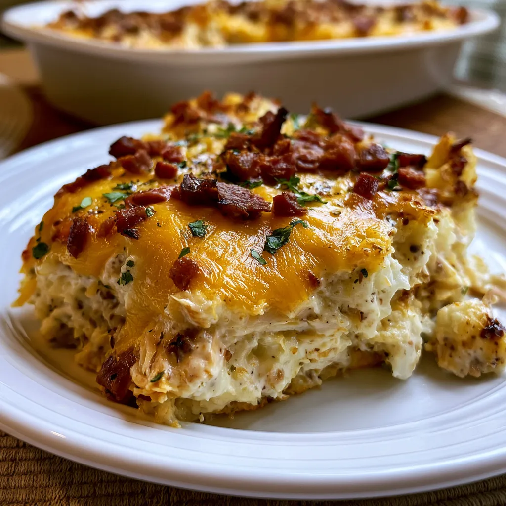 keto chicken bacon ranch casserole