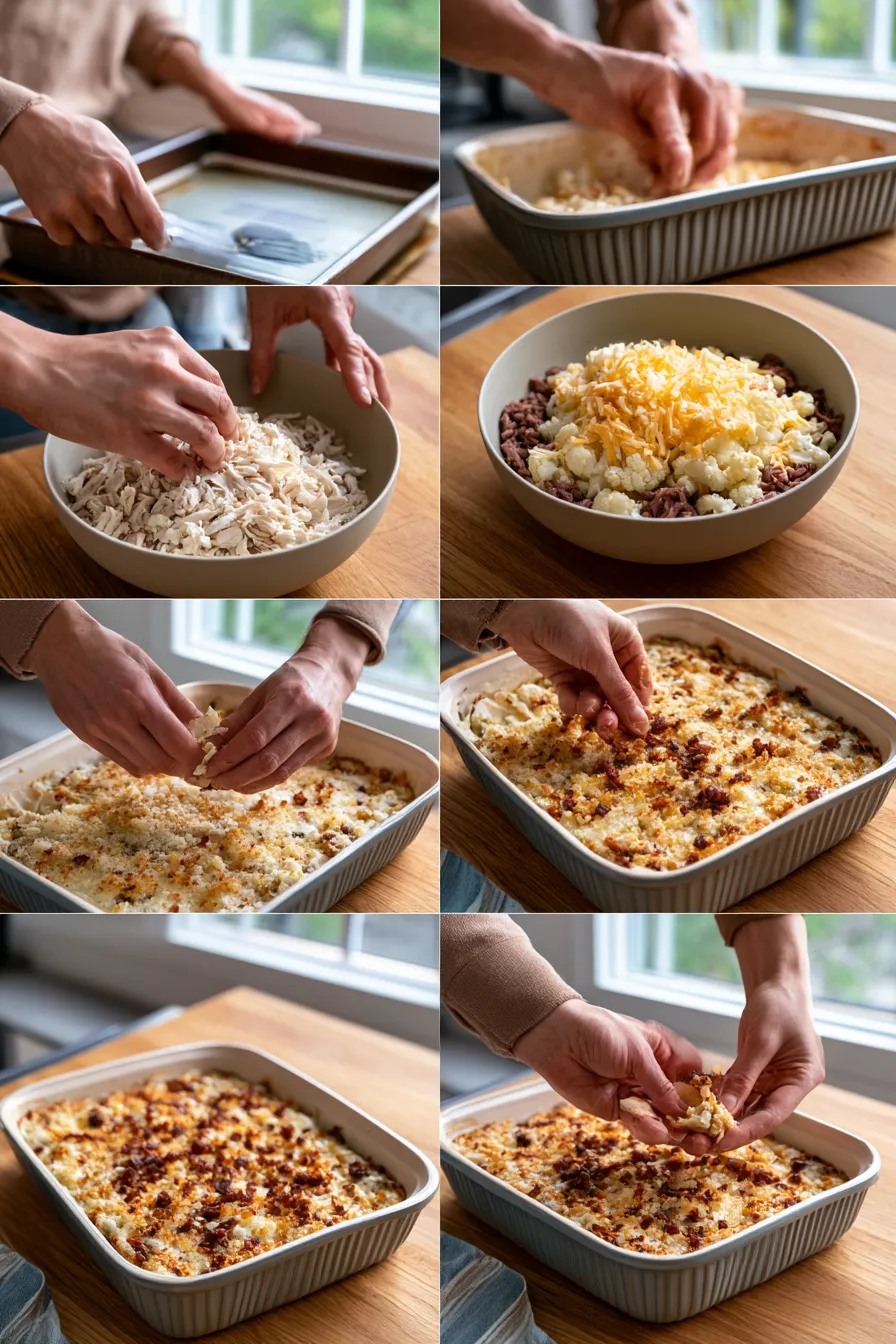 keto chicken bacon ranch casserole