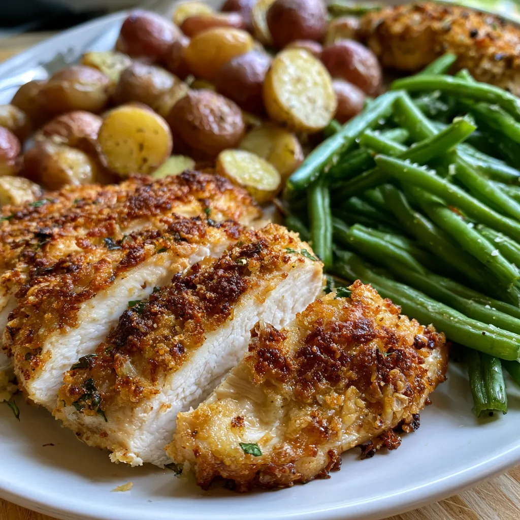 parmesan crusted chicken sheet pan dinner