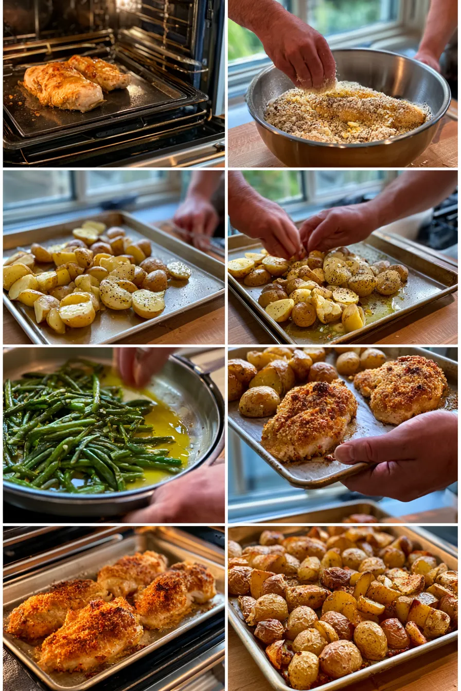 parmesan crusted chicken sheet pan dinner