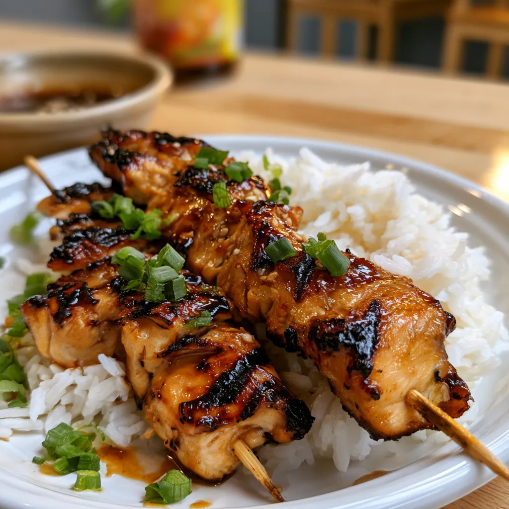 teriyaki chicken skewers