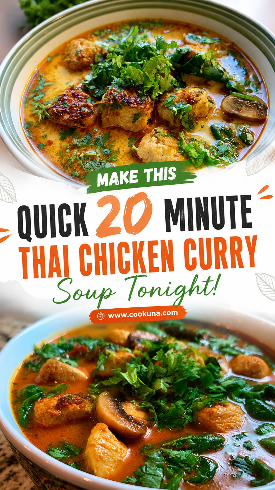 20 minute thai chicken curry soup