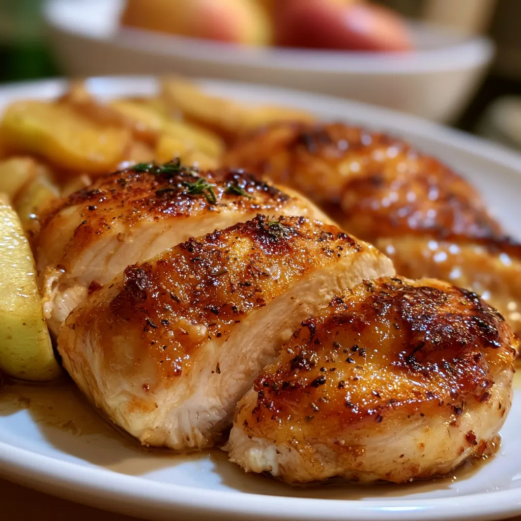 apple cider glazed chicken