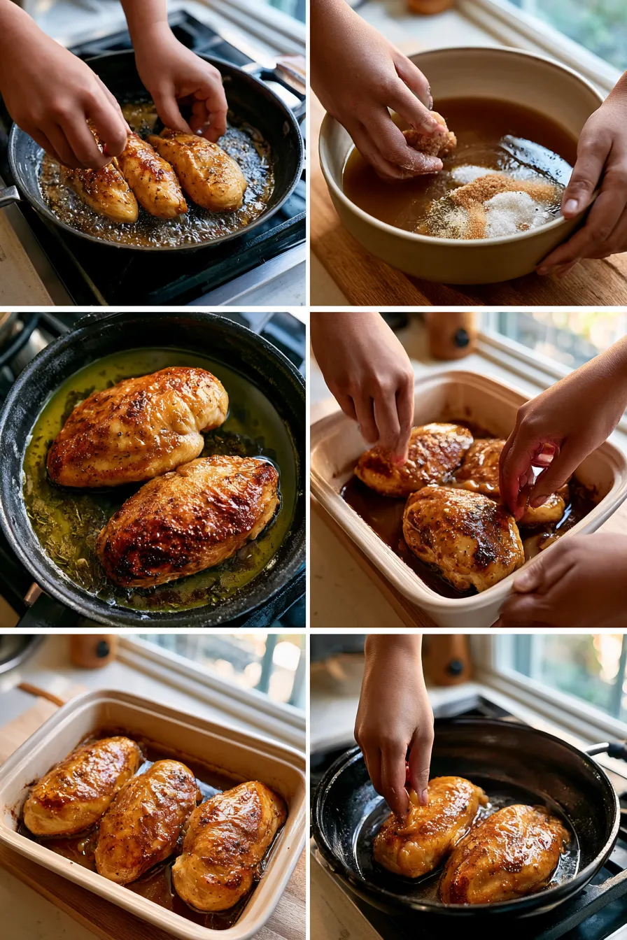 apple cider glazed chicken