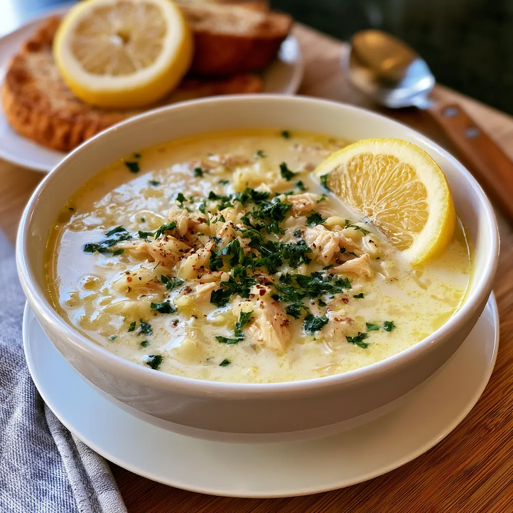 avgolemono greek lemon chicken soup