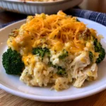 cheesy broccoli chicken and rice casserole