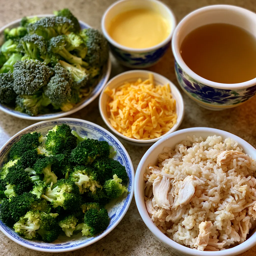 cheesy broccoli chicken and rice casserole