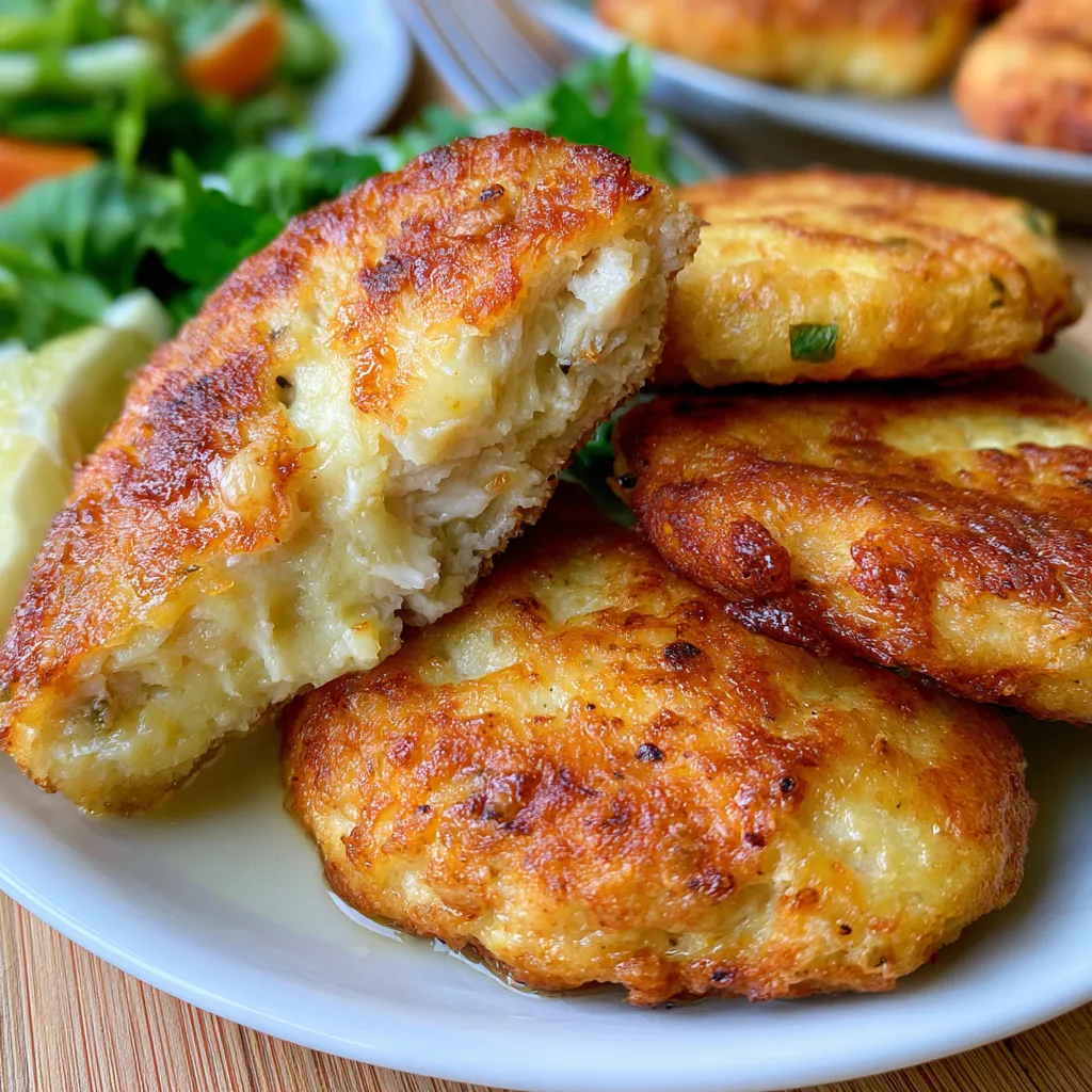cheesy chicken fritters