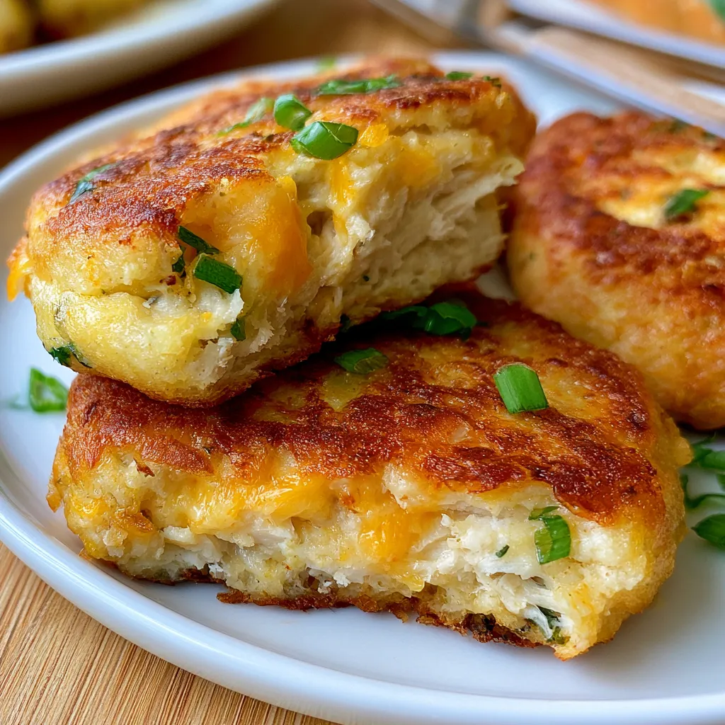 cheesy chicken fritters