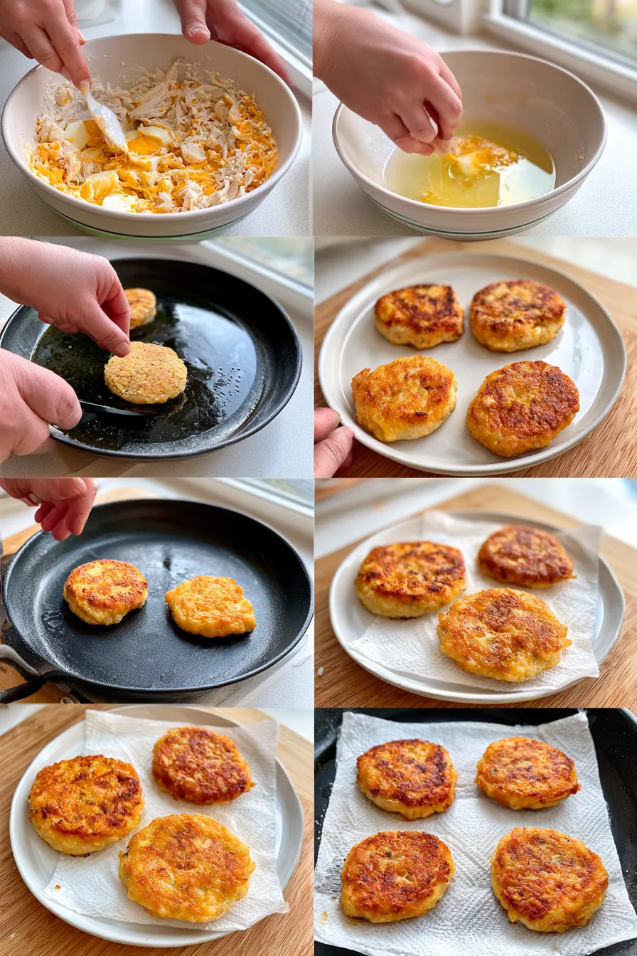 cheesy chicken fritters